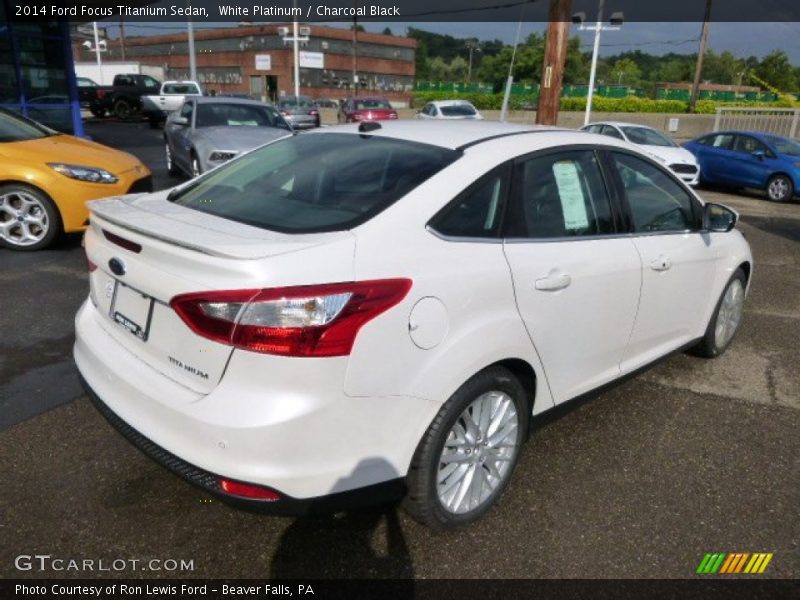 White Platinum / Charcoal Black 2014 Ford Focus Titanium Sedan