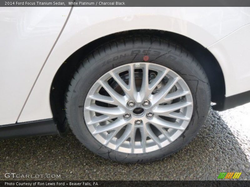 White Platinum / Charcoal Black 2014 Ford Focus Titanium Sedan