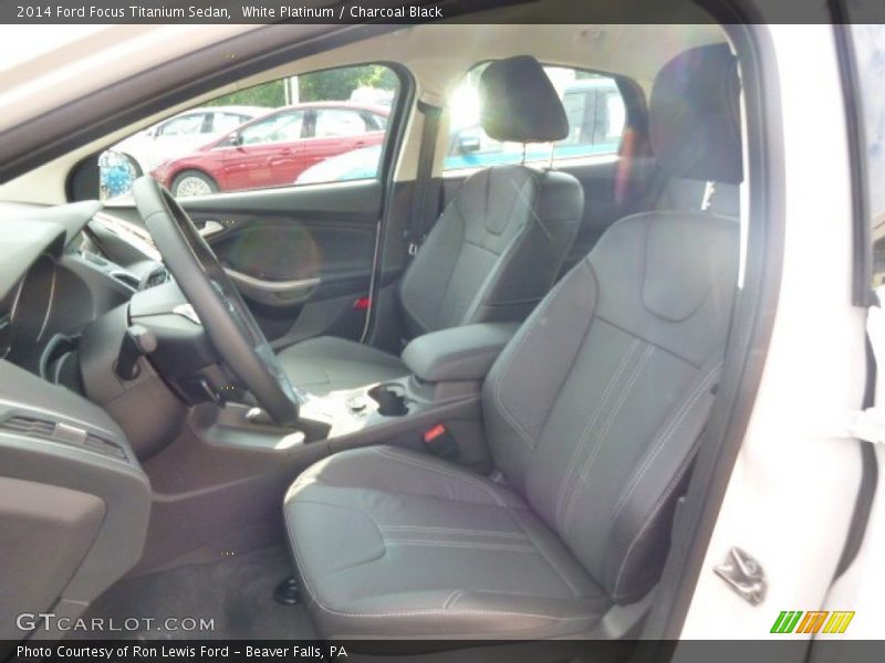 White Platinum / Charcoal Black 2014 Ford Focus Titanium Sedan