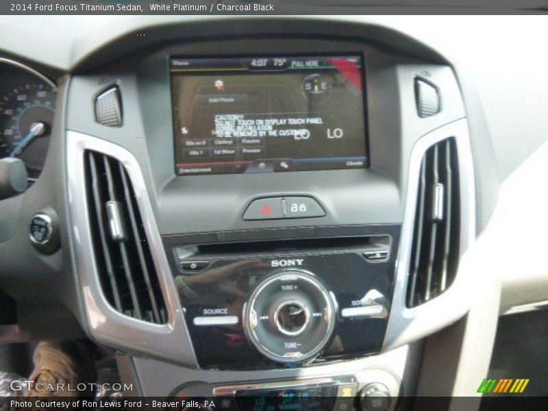 White Platinum / Charcoal Black 2014 Ford Focus Titanium Sedan