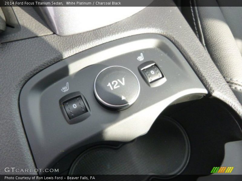 White Platinum / Charcoal Black 2014 Ford Focus Titanium Sedan