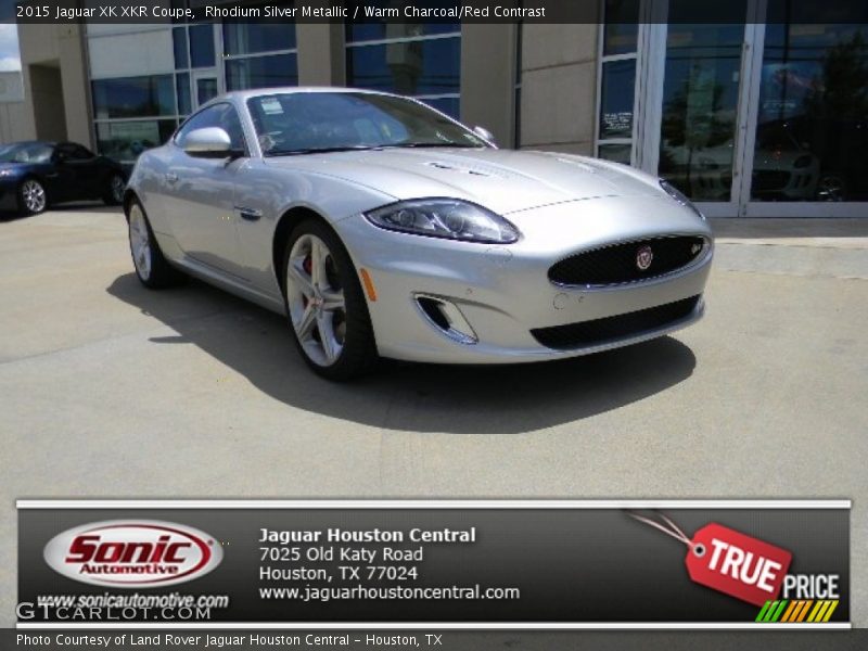 Rhodium Silver Metallic / Warm Charcoal/Red Contrast 2015 Jaguar XK XKR Coupe
