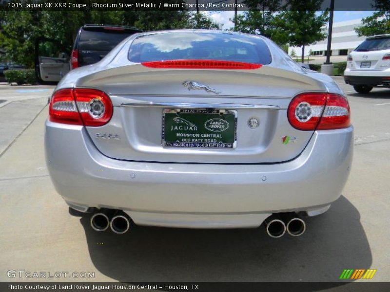 Rhodium Silver Metallic / Warm Charcoal/Red Contrast 2015 Jaguar XK XKR Coupe