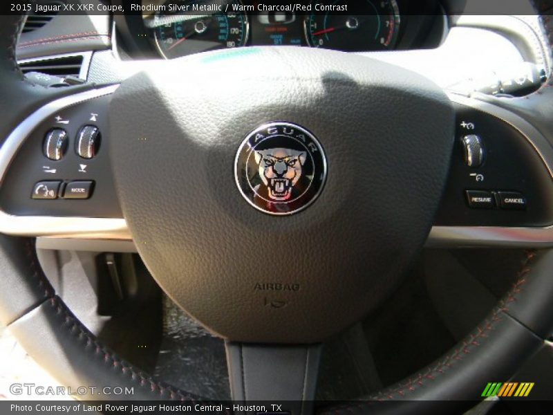 Rhodium Silver Metallic / Warm Charcoal/Red Contrast 2015 Jaguar XK XKR Coupe