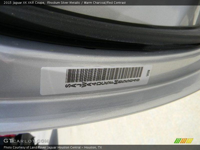 Rhodium Silver Metallic / Warm Charcoal/Red Contrast 2015 Jaguar XK XKR Coupe