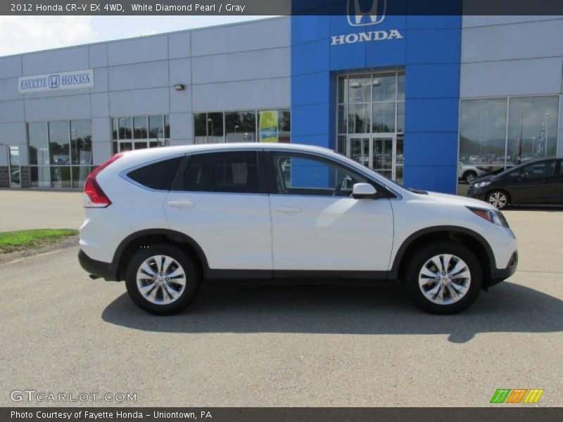 White Diamond Pearl / Gray 2012 Honda CR-V EX 4WD