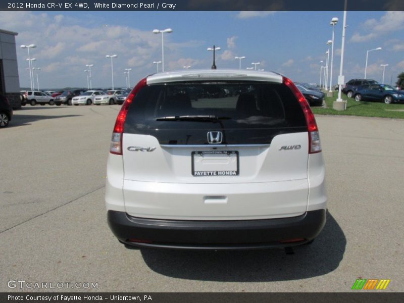 White Diamond Pearl / Gray 2012 Honda CR-V EX 4WD