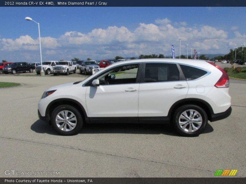 White Diamond Pearl / Gray 2012 Honda CR-V EX 4WD