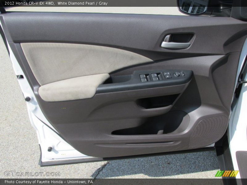 White Diamond Pearl / Gray 2012 Honda CR-V EX 4WD