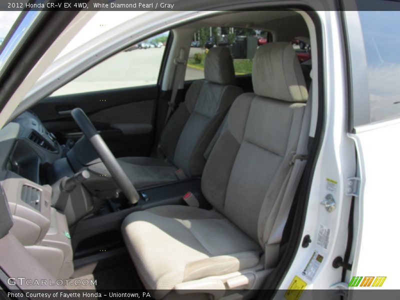 White Diamond Pearl / Gray 2012 Honda CR-V EX 4WD