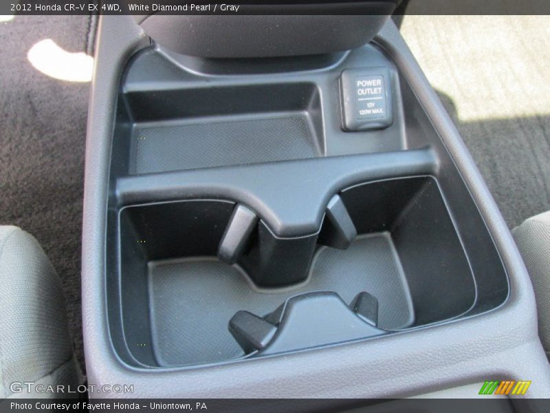 White Diamond Pearl / Gray 2012 Honda CR-V EX 4WD