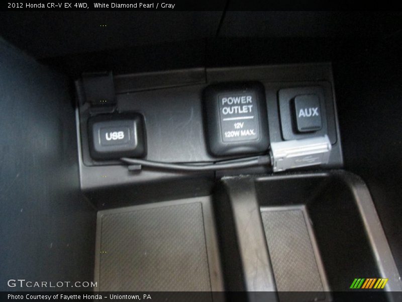 White Diamond Pearl / Gray 2012 Honda CR-V EX 4WD