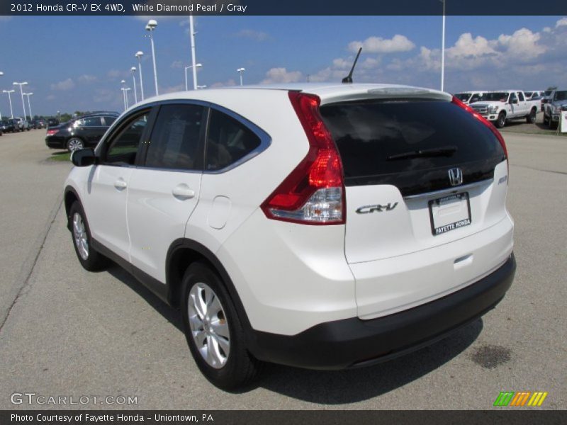 White Diamond Pearl / Gray 2012 Honda CR-V EX 4WD