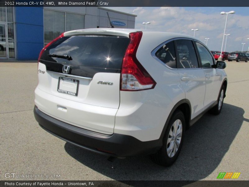 White Diamond Pearl / Gray 2012 Honda CR-V EX 4WD