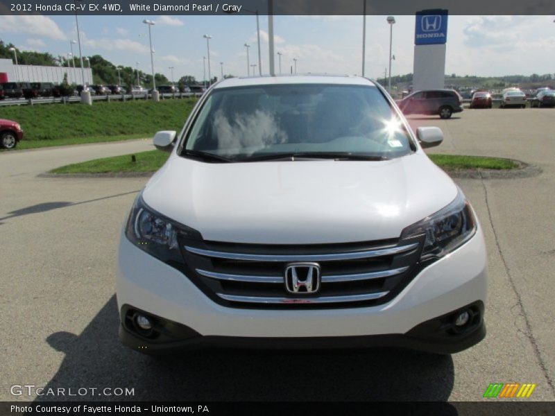 White Diamond Pearl / Gray 2012 Honda CR-V EX 4WD