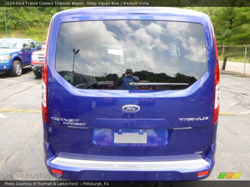 Deep Impact Blue / Medium Stone 2014 Ford Transit Connect Titanium Wagon