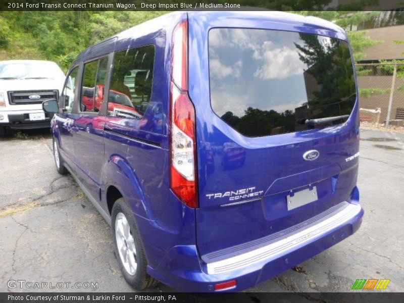 Deep Impact Blue / Medium Stone 2014 Ford Transit Connect Titanium Wagon