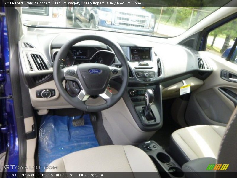 Medium Stone Interior - 2014 Transit Connect Titanium Wagon 