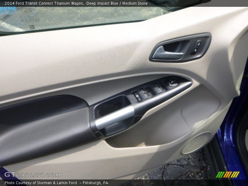 Deep Impact Blue / Medium Stone 2014 Ford Transit Connect Titanium Wagon