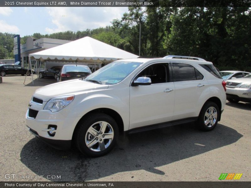 White Diamond Tricoat / Brownstone/Jet Black 2015 Chevrolet Equinox LTZ AWD