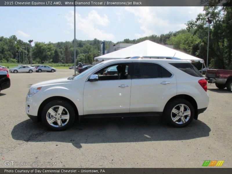 White Diamond Tricoat / Brownstone/Jet Black 2015 Chevrolet Equinox LTZ AWD