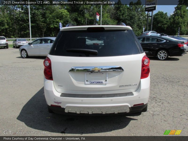 White Diamond Tricoat / Brownstone/Jet Black 2015 Chevrolet Equinox LTZ AWD