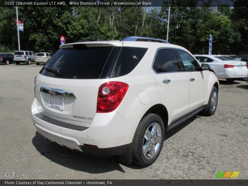 White Diamond Tricoat / Brownstone/Jet Black 2015 Chevrolet Equinox LTZ AWD