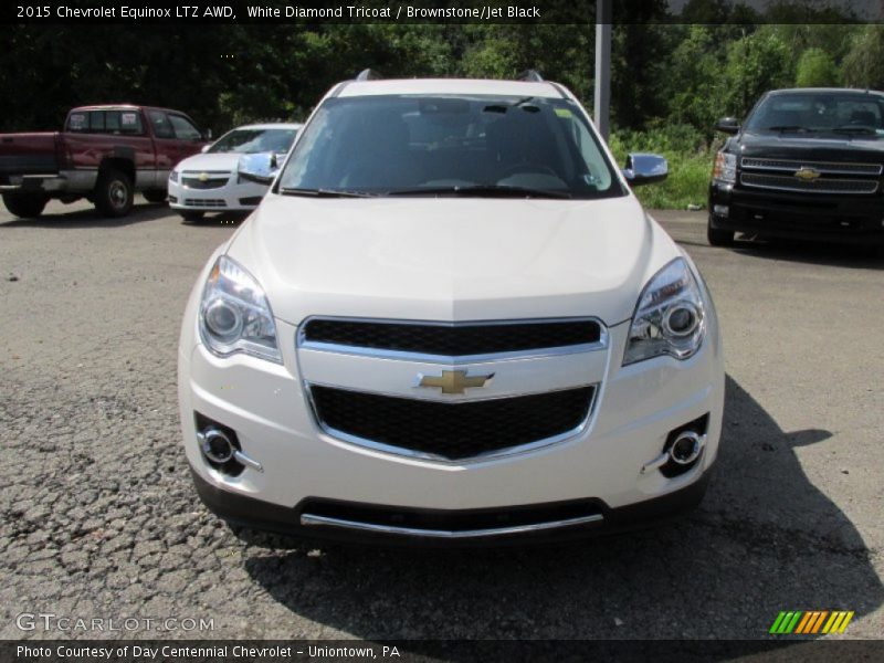 White Diamond Tricoat / Brownstone/Jet Black 2015 Chevrolet Equinox LTZ AWD