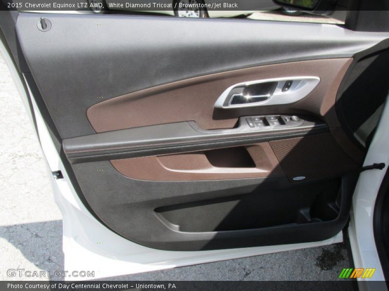 White Diamond Tricoat / Brownstone/Jet Black 2015 Chevrolet Equinox LTZ AWD