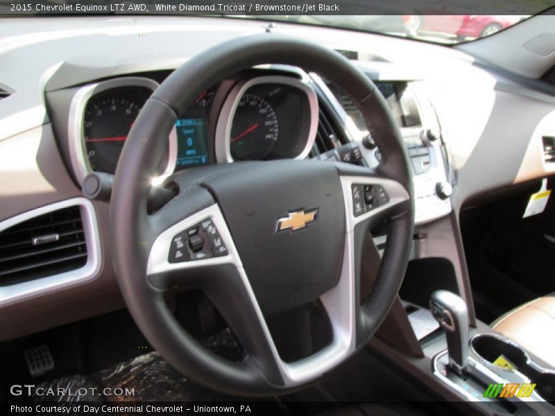 White Diamond Tricoat / Brownstone/Jet Black 2015 Chevrolet Equinox LTZ AWD