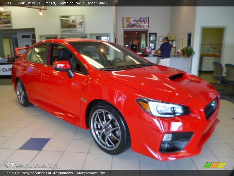 Lightning Red / Carbon Black 2015 Subaru WRX STI Limited