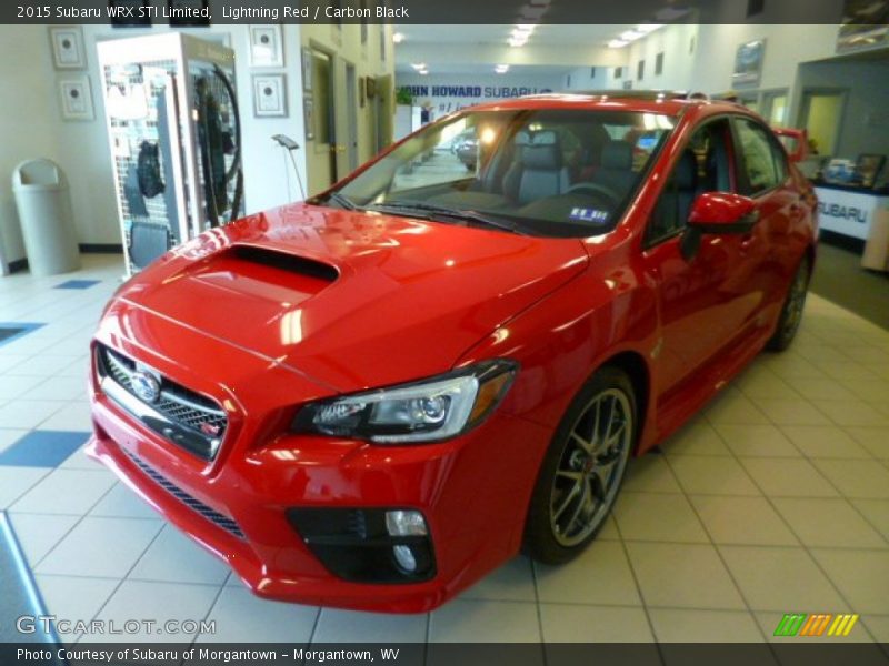 Lightning Red / Carbon Black 2015 Subaru WRX STI Limited