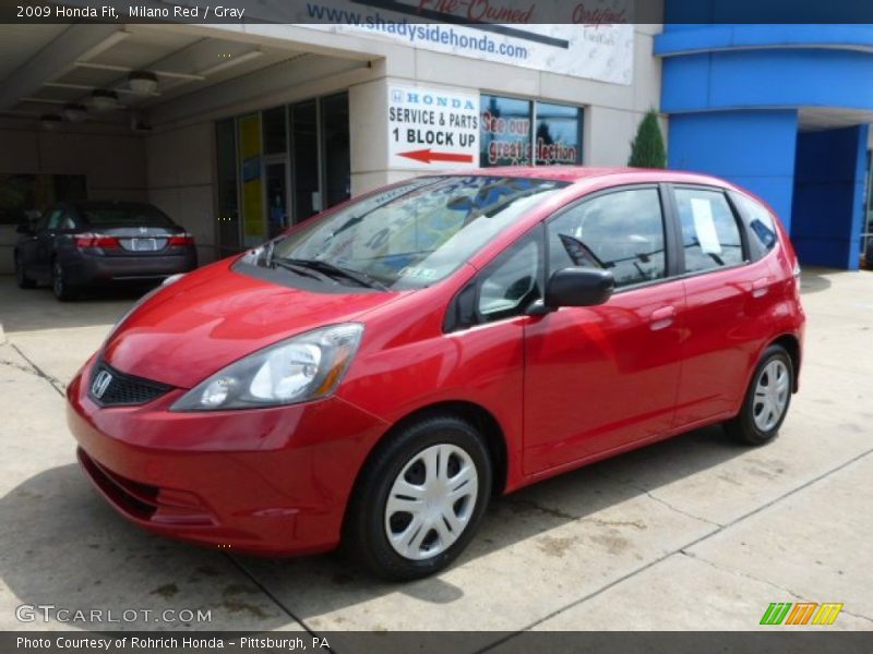 Milano Red / Gray 2009 Honda Fit