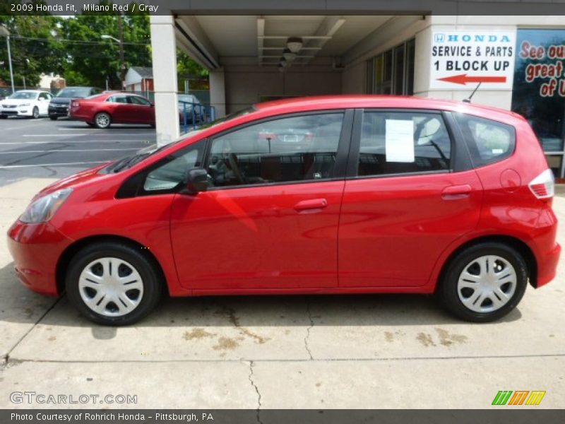 Milano Red / Gray 2009 Honda Fit