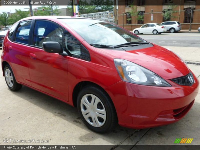 Milano Red / Gray 2009 Honda Fit