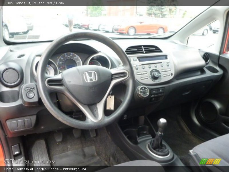 Milano Red / Gray 2009 Honda Fit