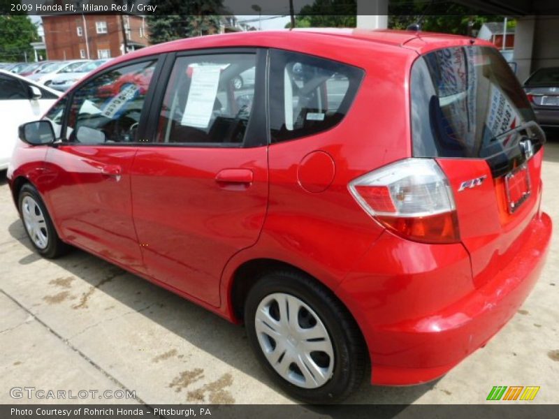 Milano Red / Gray 2009 Honda Fit