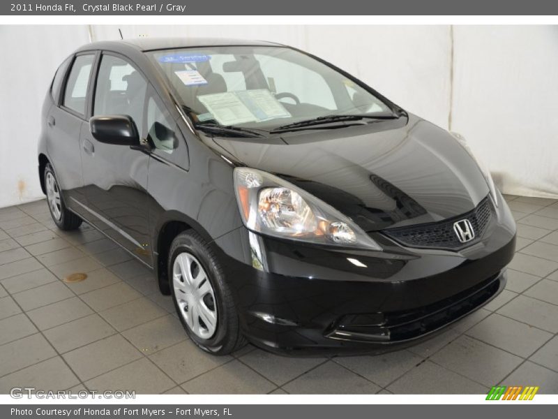 Crystal Black Pearl / Gray 2011 Honda Fit