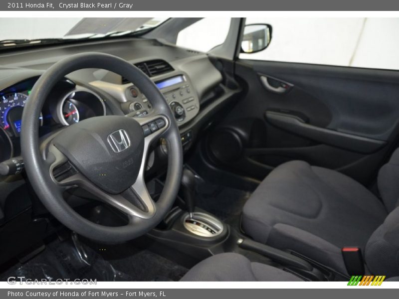 Crystal Black Pearl / Gray 2011 Honda Fit