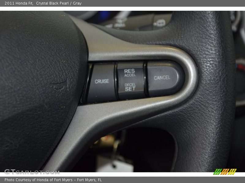 Crystal Black Pearl / Gray 2011 Honda Fit