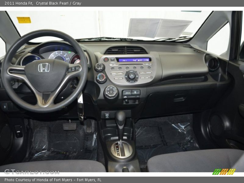 Crystal Black Pearl / Gray 2011 Honda Fit