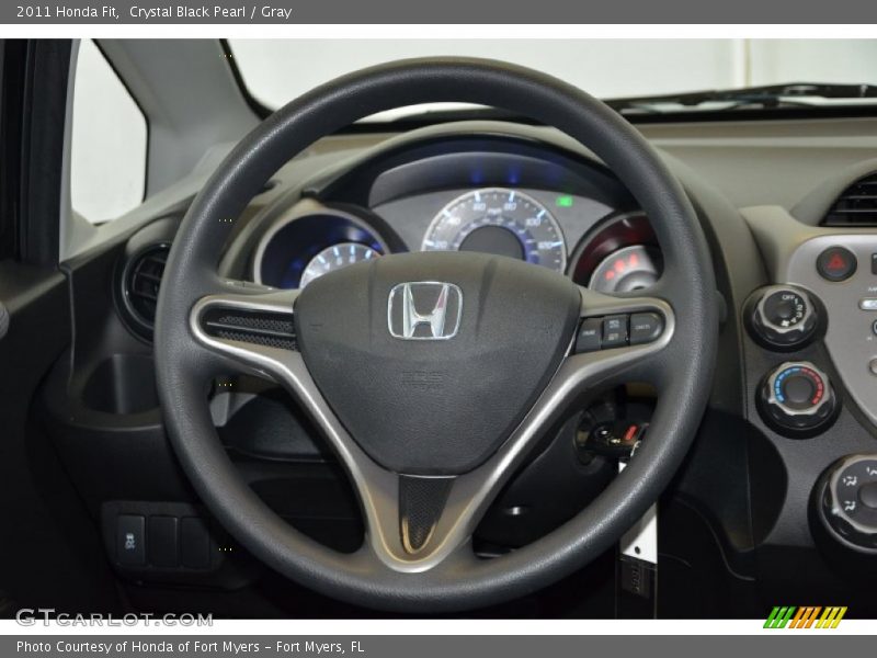 Crystal Black Pearl / Gray 2011 Honda Fit