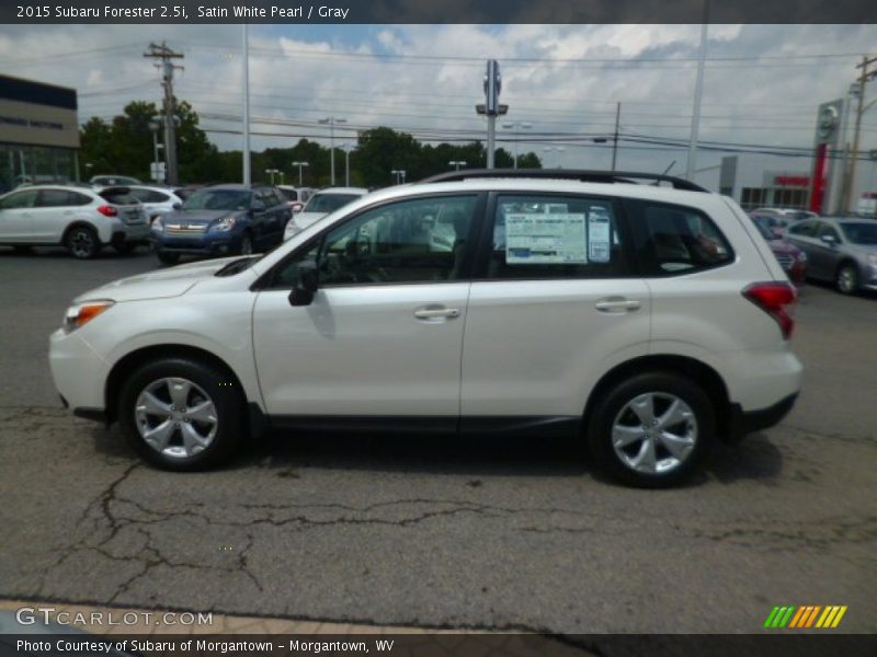 Satin White Pearl / Gray 2015 Subaru Forester 2.5i