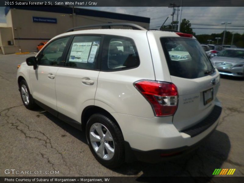Satin White Pearl / Gray 2015 Subaru Forester 2.5i