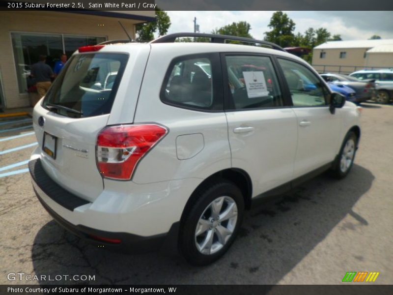 Satin White Pearl / Gray 2015 Subaru Forester 2.5i