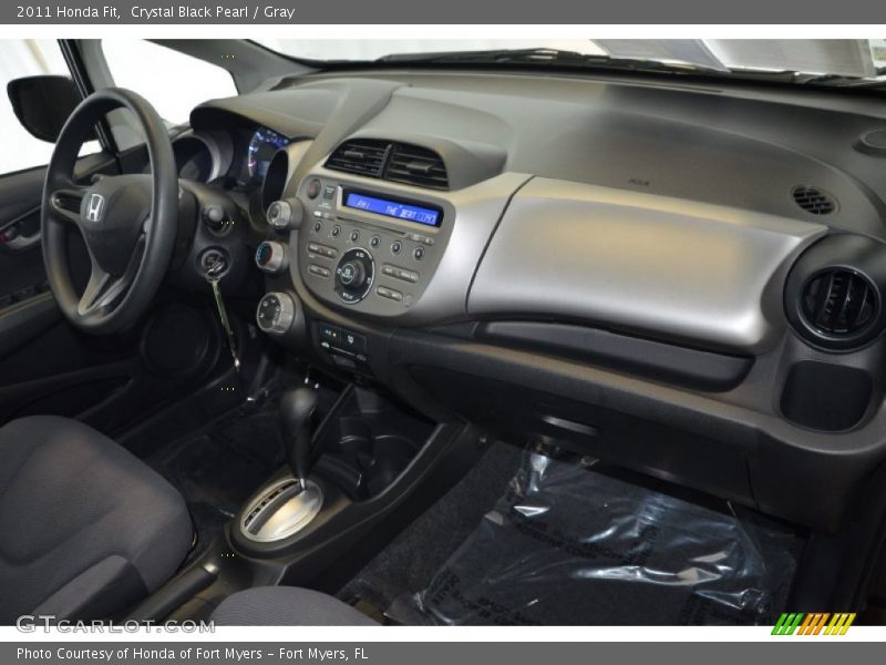 Crystal Black Pearl / Gray 2011 Honda Fit