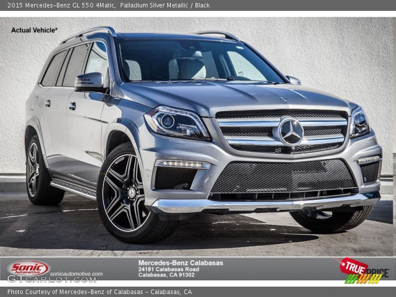 Palladium Silver Metallic / Black 2015 Mercedes-Benz GL 550 4Matic
