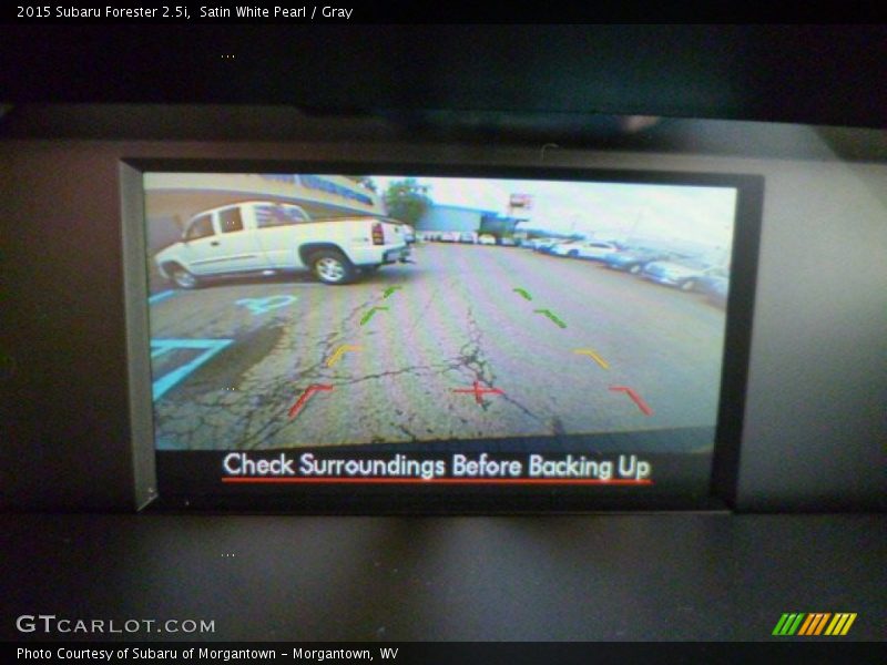 Satin White Pearl / Gray 2015 Subaru Forester 2.5i