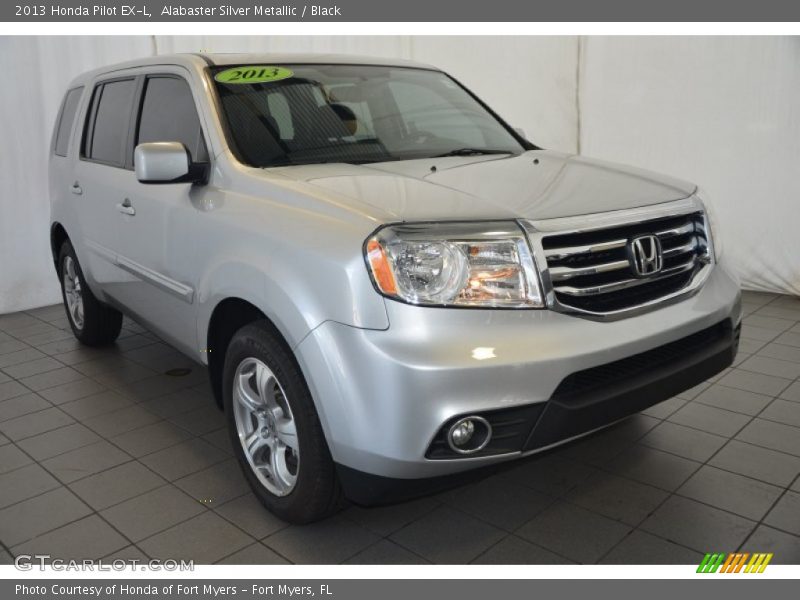 Alabaster Silver Metallic / Black 2013 Honda Pilot EX-L