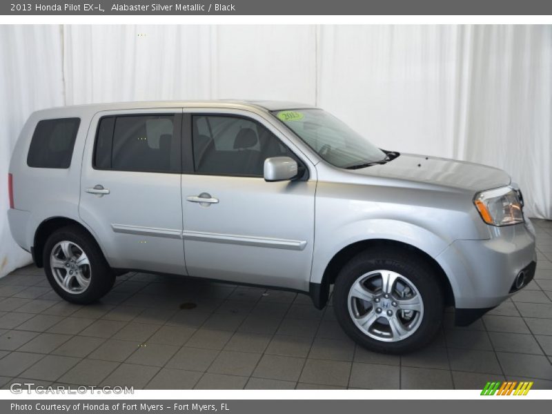 Alabaster Silver Metallic / Black 2013 Honda Pilot EX-L
